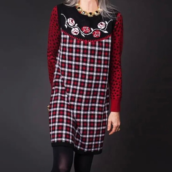 Happy Sheep Dresses & Skirts - Extra Fine Merino Wool Plaid Knit Dress | Happy Sheep